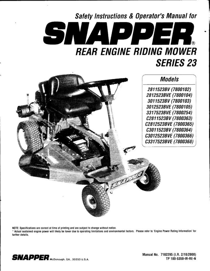 Snapper 23 Series Operation and maintenance manual