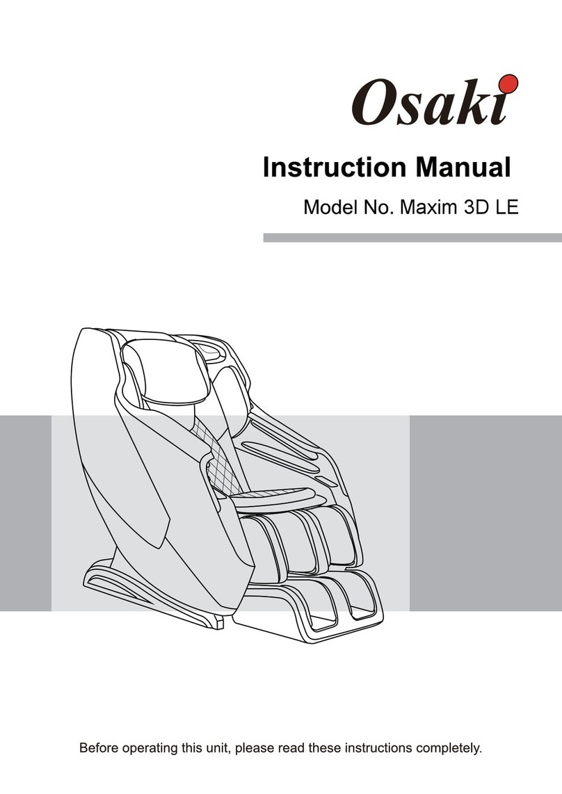 Osaki Maxim 3D LE instruction manual