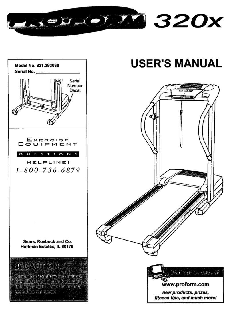 ICON PRO-FORM 320X User manual