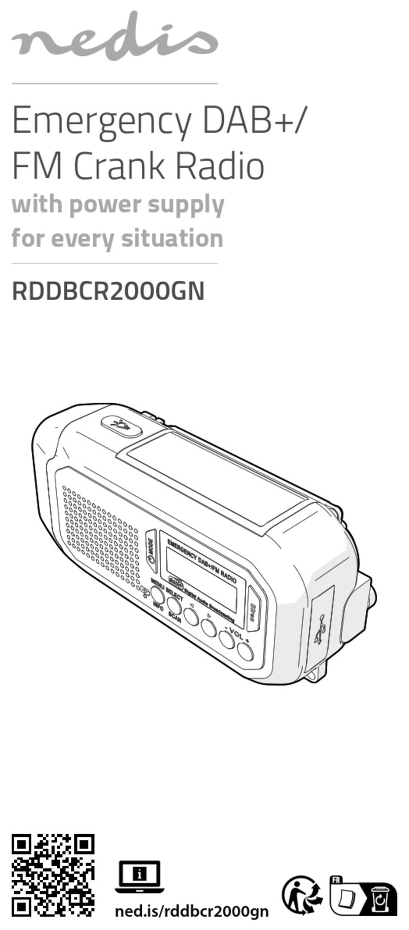 nedis RDDBCR2000GN quick start guide