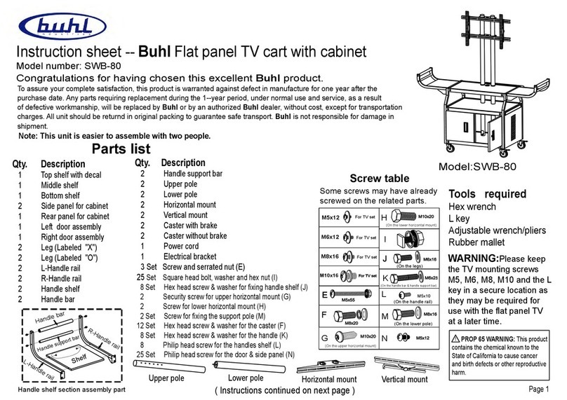 Buhl SWB-80 instruction sheet