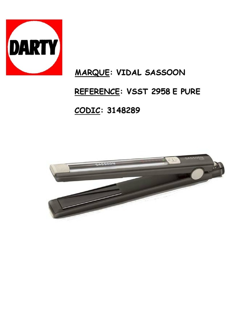 Vidal Sassoon VSST2958E operating instructions