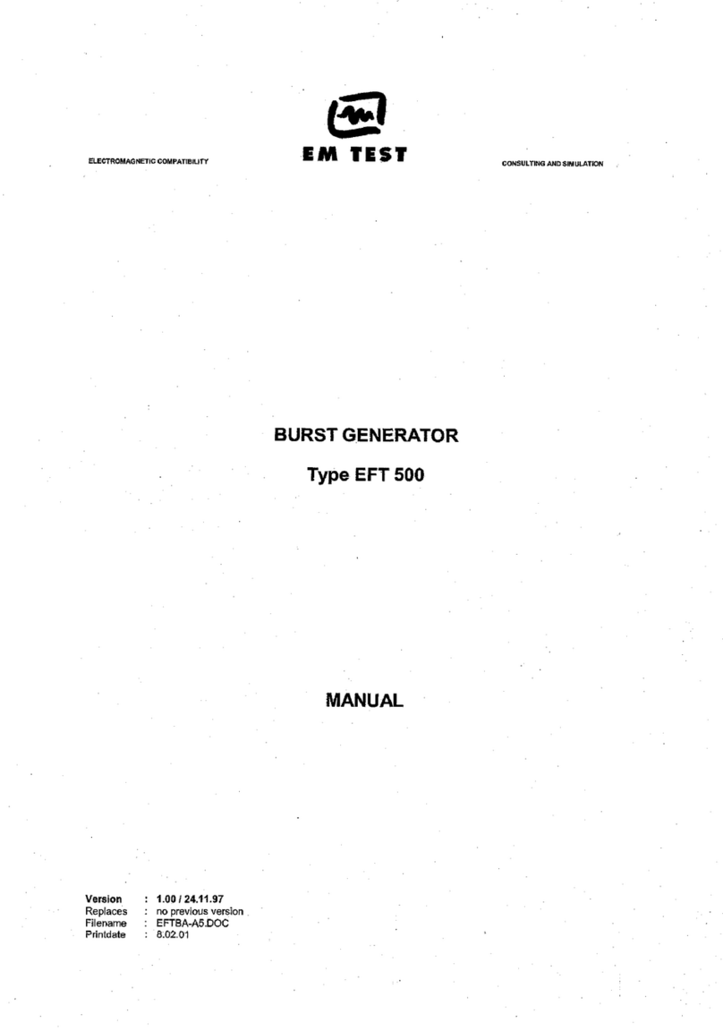 EMTEST EFT 500 manual