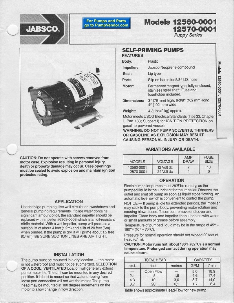 JABSCO Puppy 12560-0001 User manual