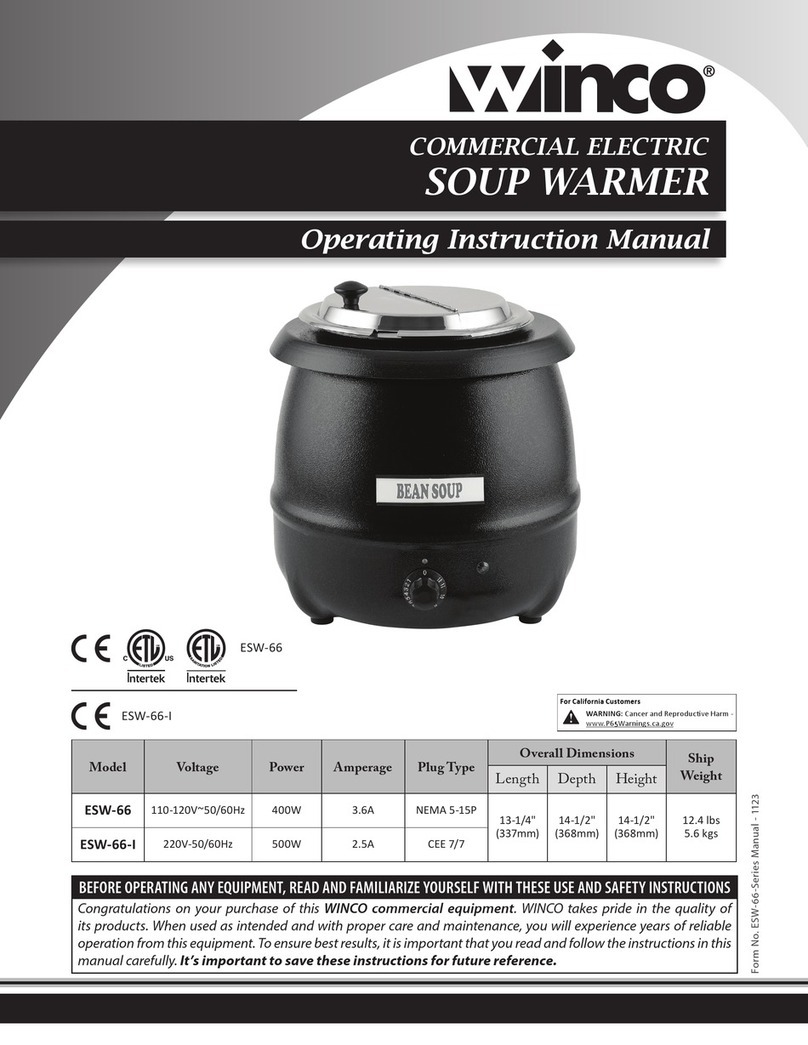 Winco ESW-66 Operating instructions manual