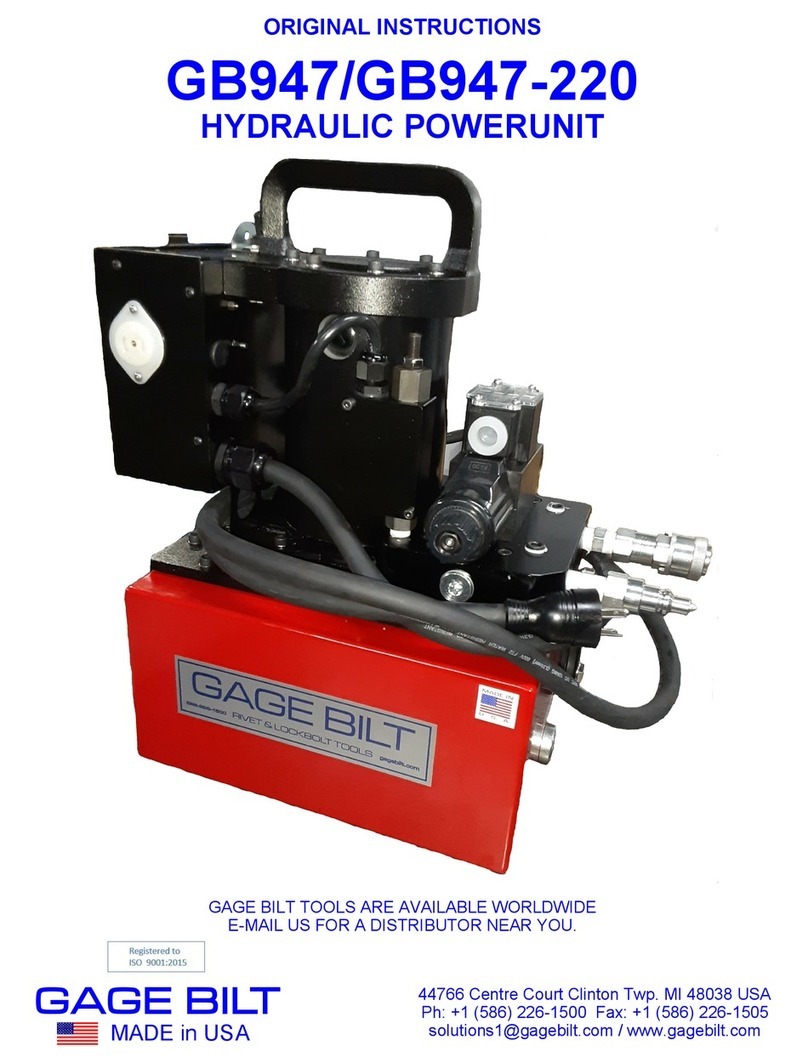 Gage Bilt GB947 Original instructions