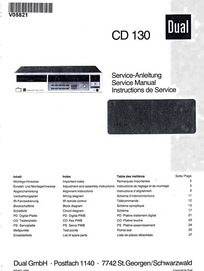 Dual CD 130 Service manual