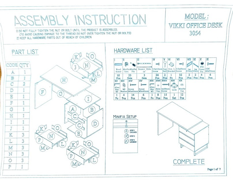 CDN VIKIKI OFFICE DESK 3054 User manual