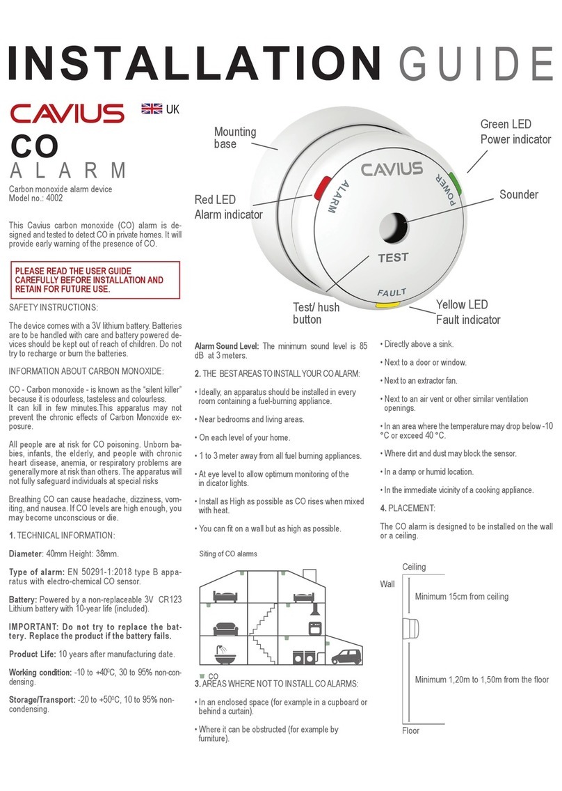 Cavius CO ALRM installation guide