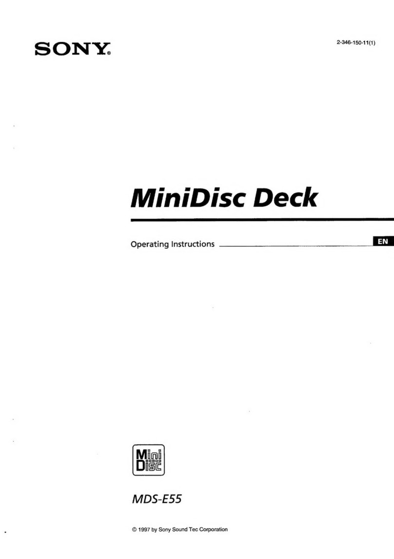 Sony MDS-E55 operating instructions