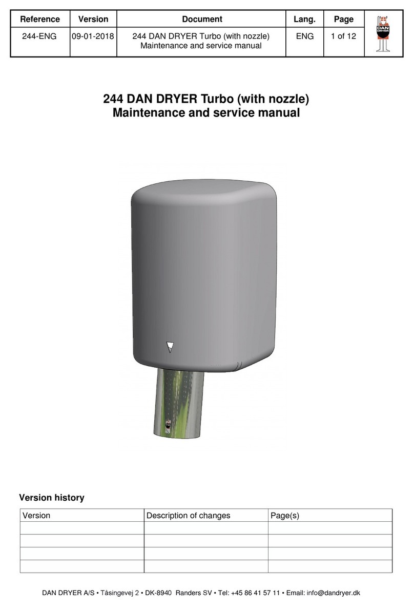 DAN DRYER 244 Turbo Maintenance and service manual