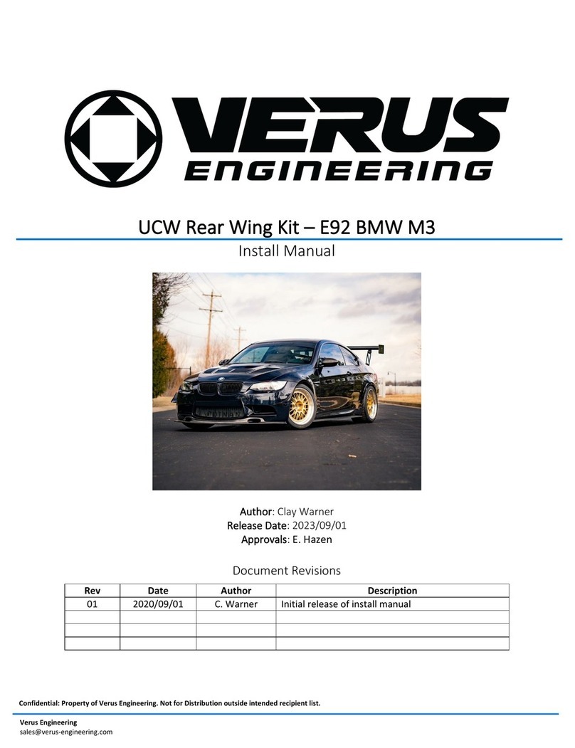 Verus Engineering UCW Rear Wing Kit Install manual