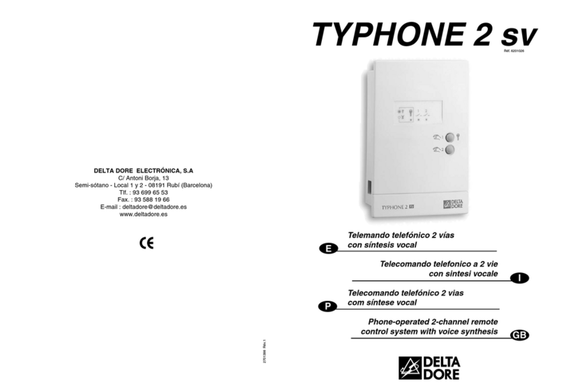 DELTA DORE TYPHONE 2 SV - GUIDE D manual