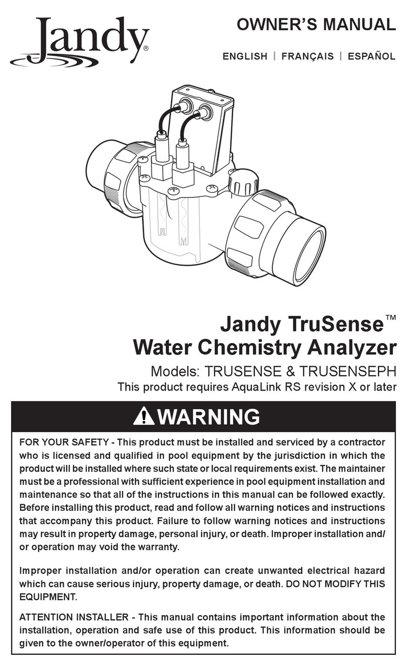 Jandy TruSense TRUSENSE owner's manual