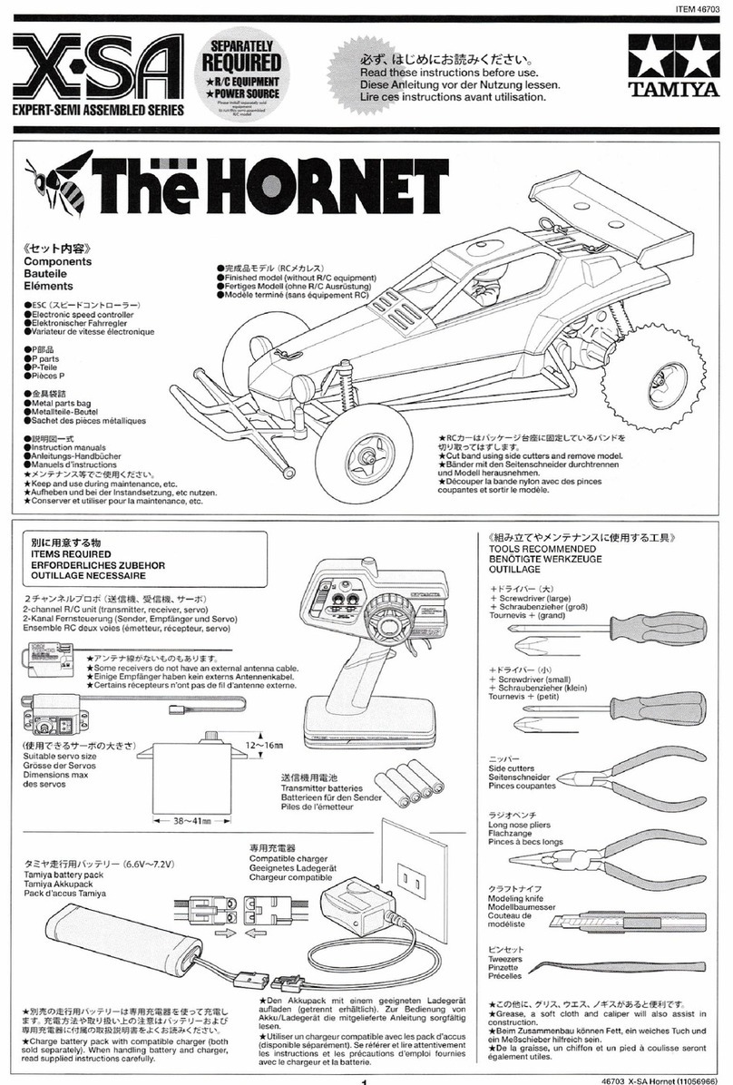 Tamiya X-SA TheHORNET quick start guide