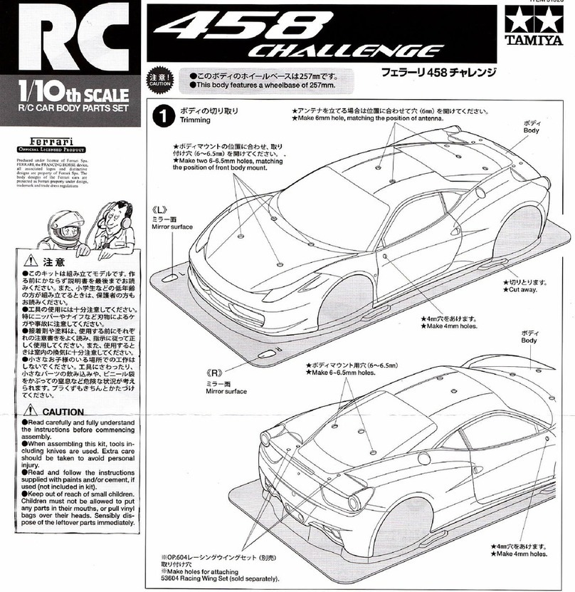 Tamiya 458 CHALLENGE User manual