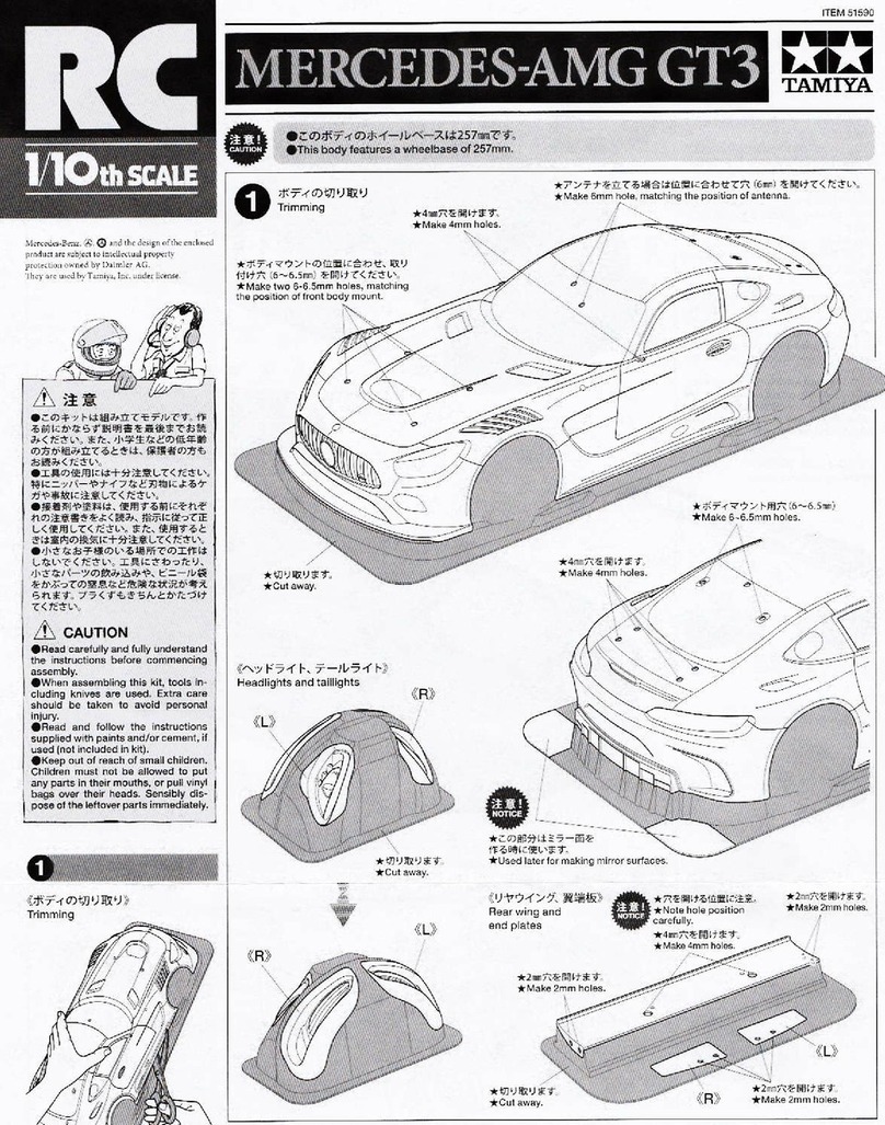 Tamiya MERCEDES-AMG GT3 User manual Tamiya MERCEDES-AMG GT3 User manual