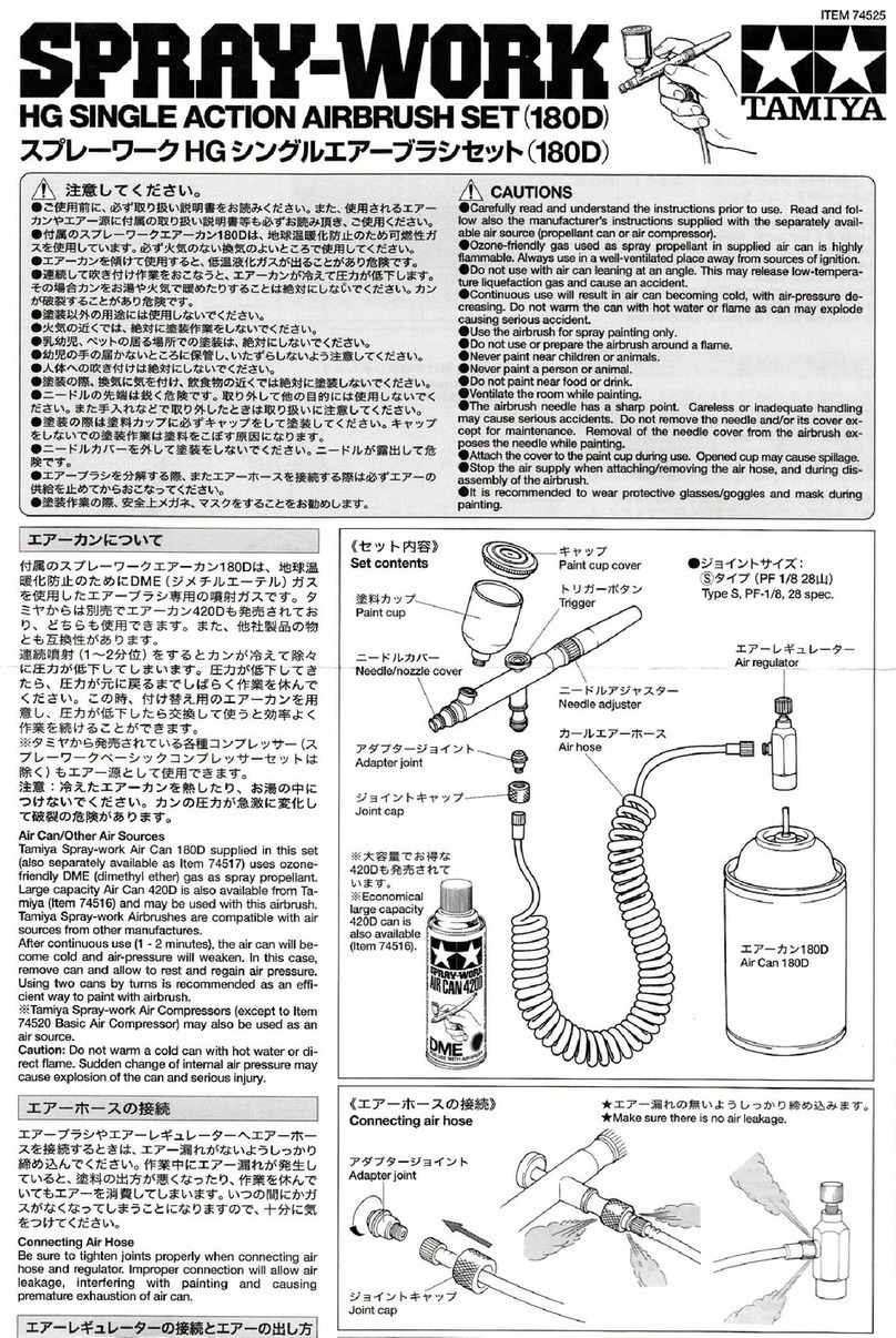 Tamiya SPRAY-WORK 180D quick start guide