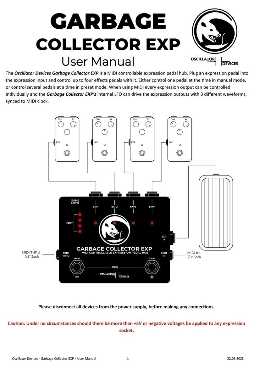 OSCILLATOR DEVICES GARBAGE COLLECTOR EXP User manual