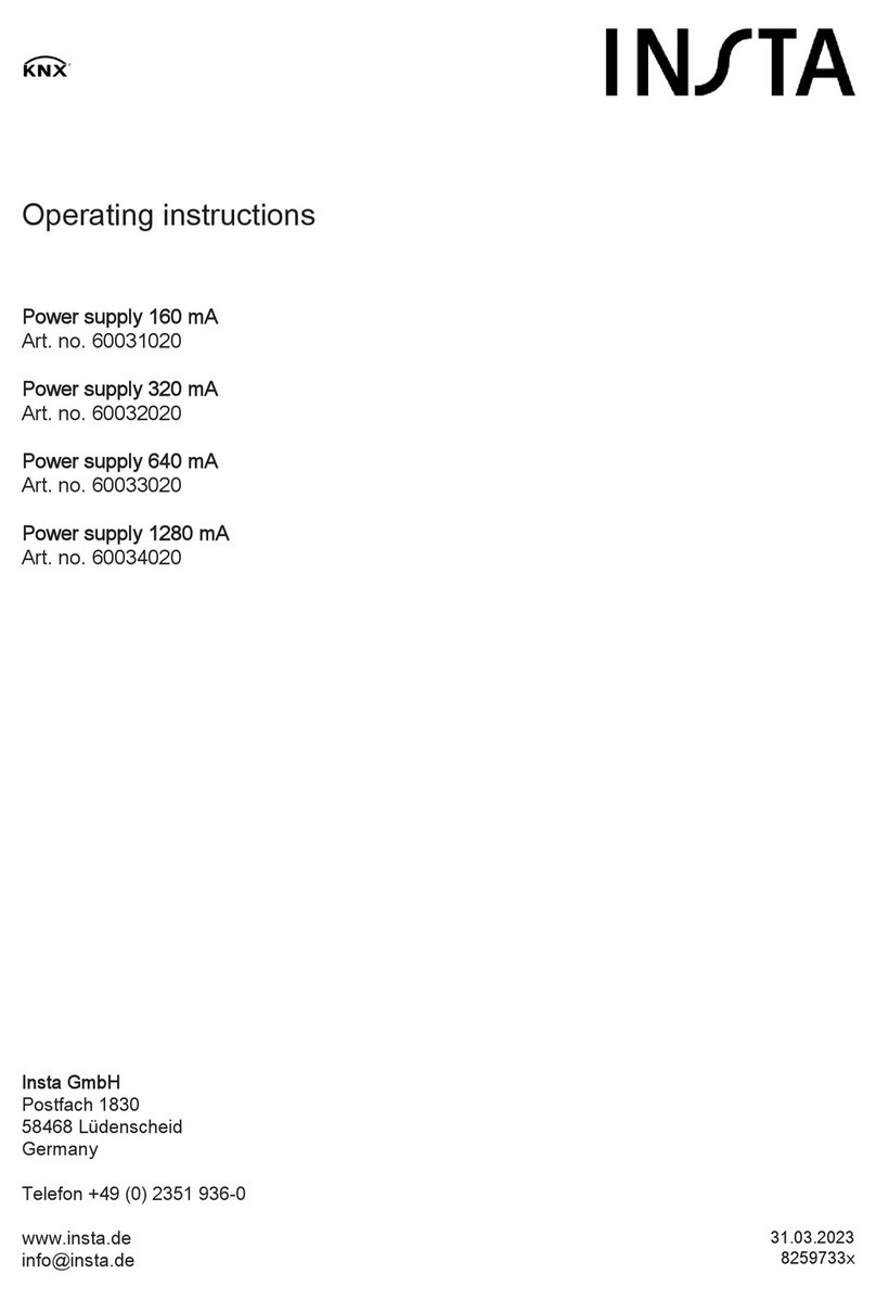 Insta 60031020 operating instructions