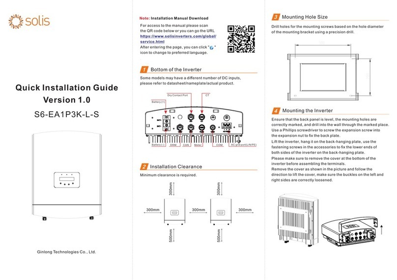 SOLIS S6-EA1P3K-L-S Quick installation guide