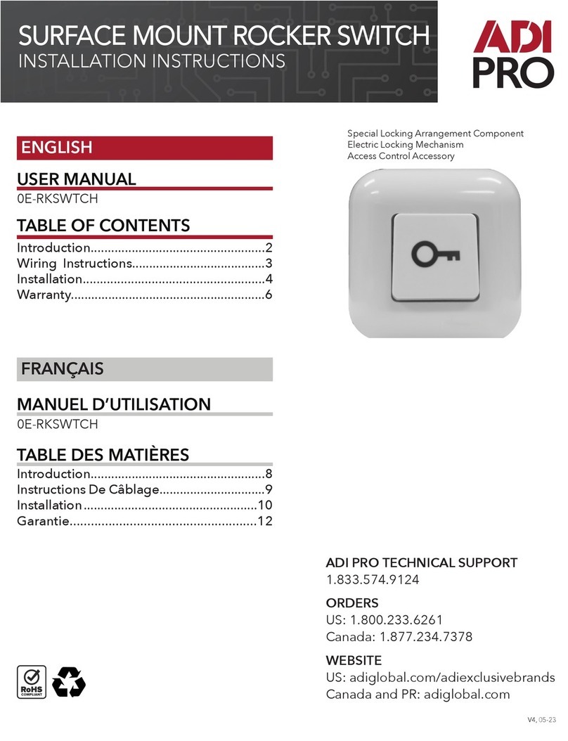 ADI PRO 0E-RKSWTCH User manual
