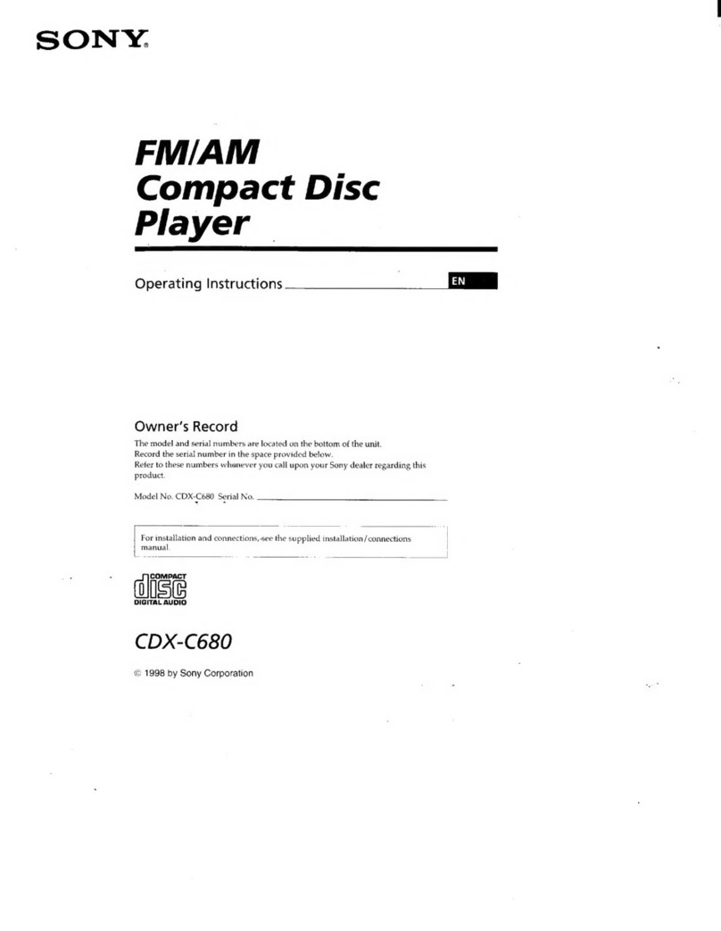 Sony CDX-C680 User manual