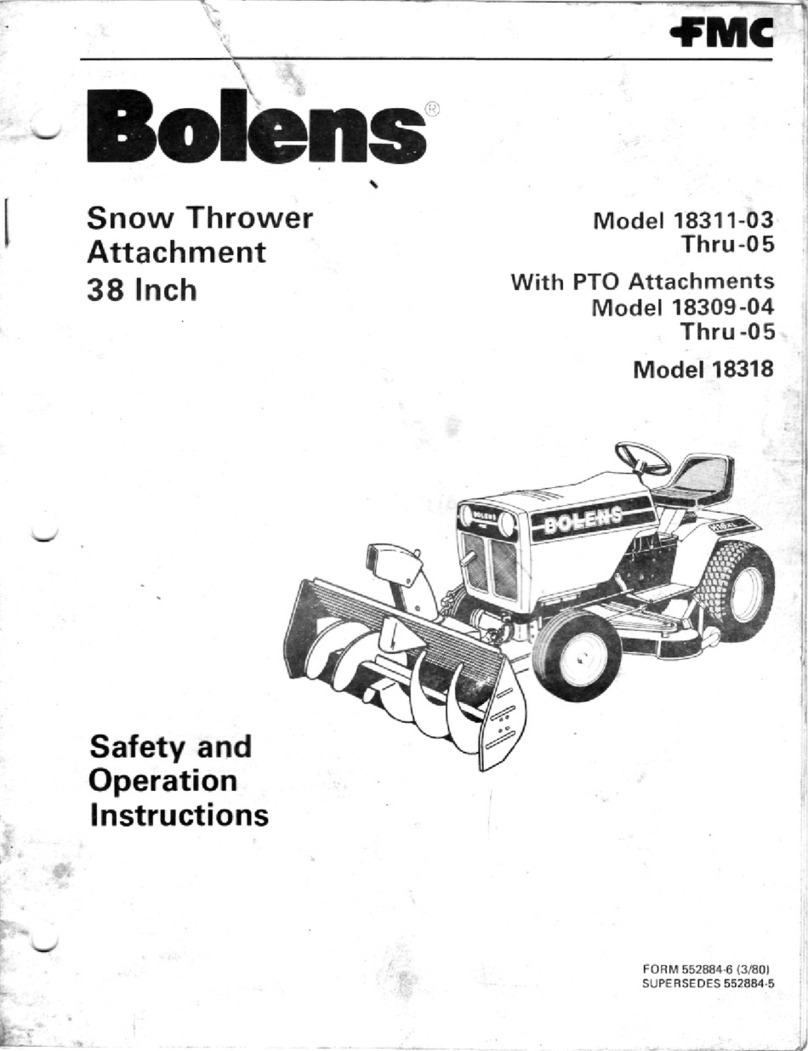 FMC Bolens 18318 Safety and operation instructions