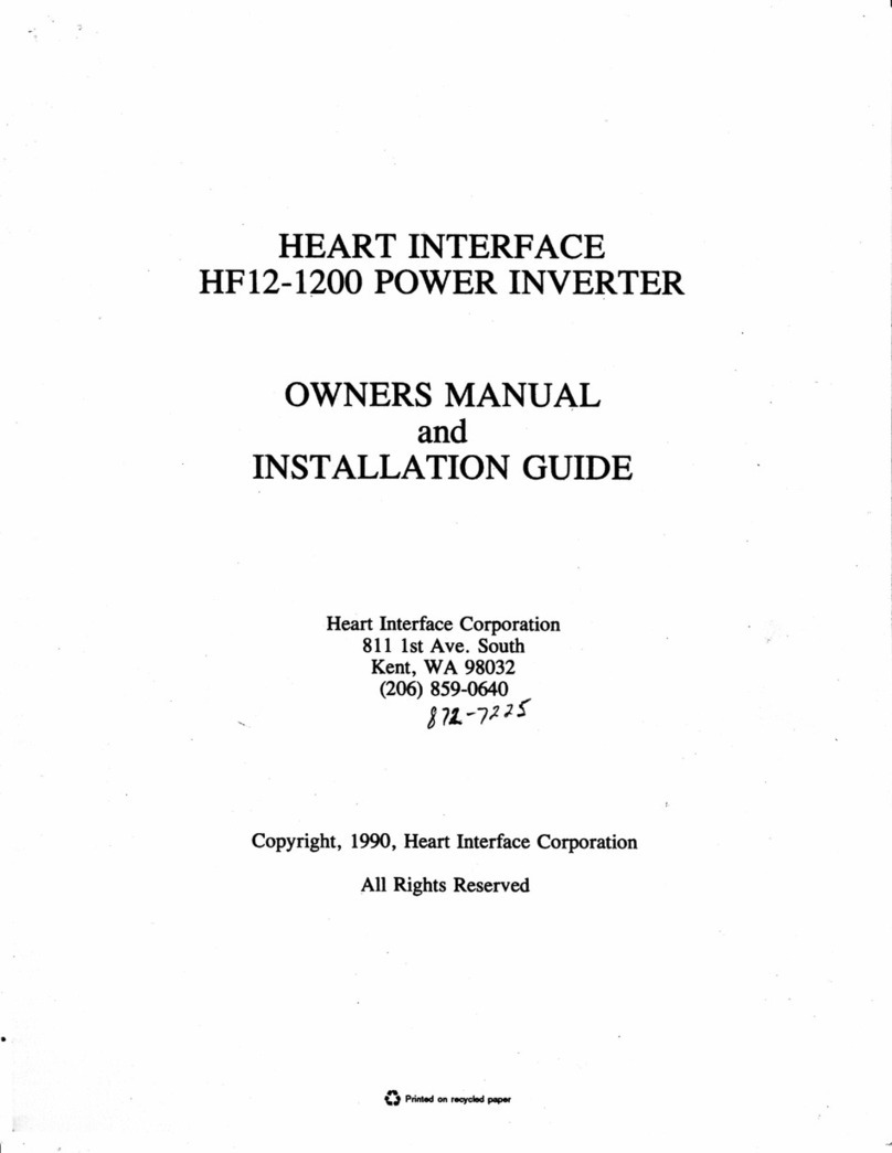 Heart Interface HF12-1200 Owner's manual and installation guide