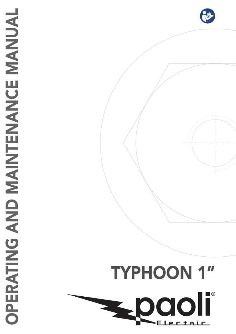 Paoli TYPHOON 1" Operating and maintenance manual