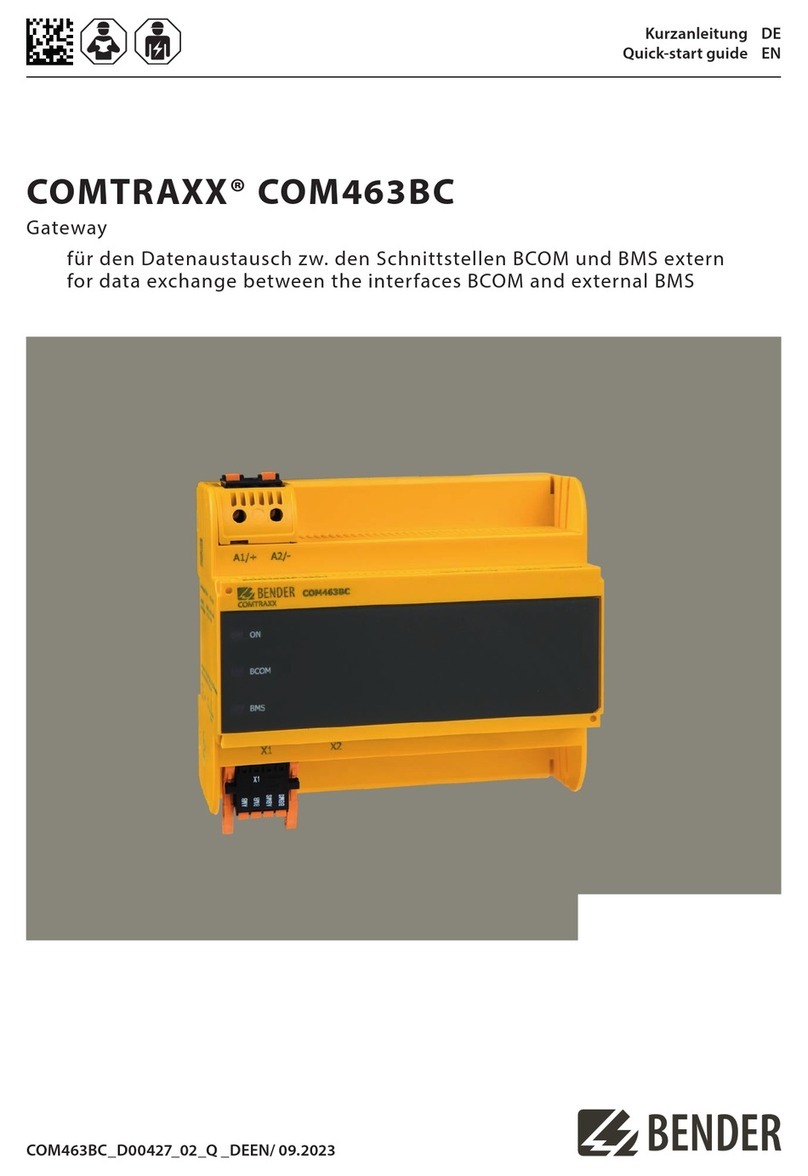 Bender COMTRAXX COM463BC User manual