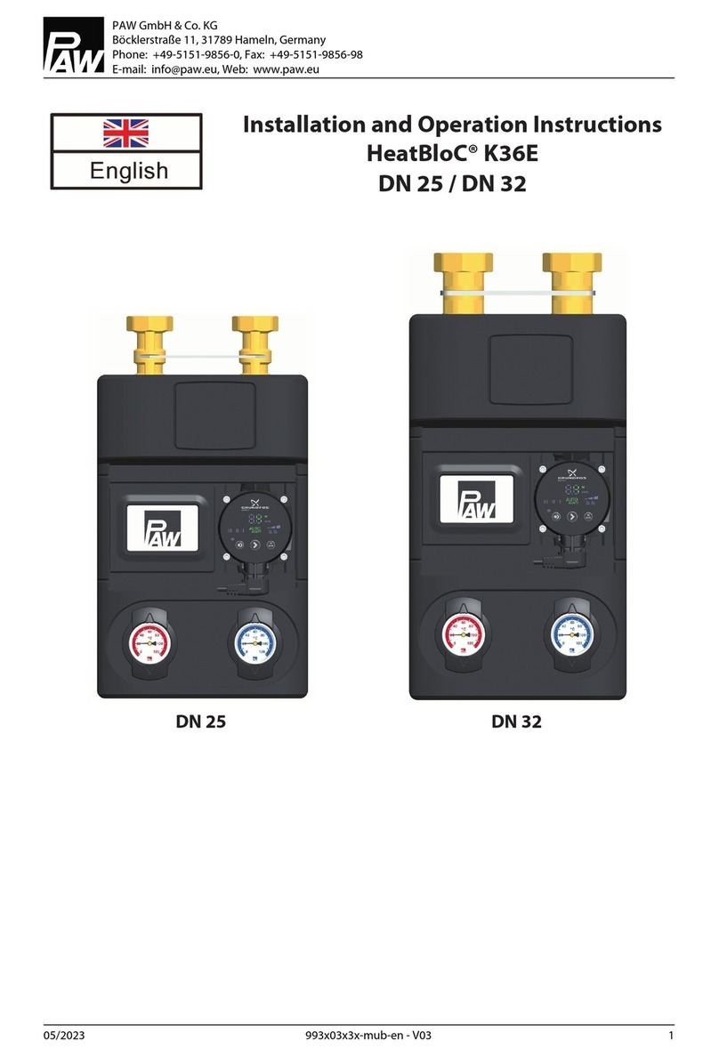 PAW K36E Installation and operation instruction