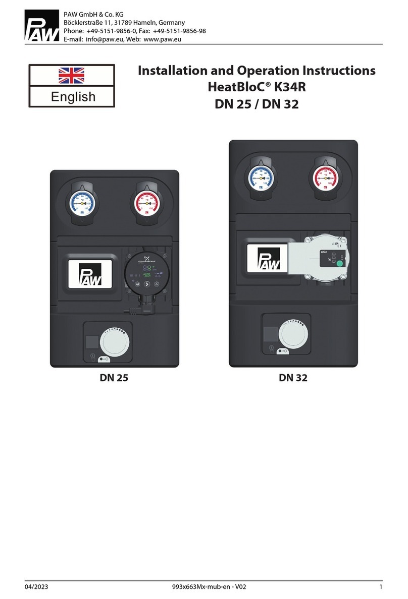 PAW HeatBloC K34R Installation and operation instruction