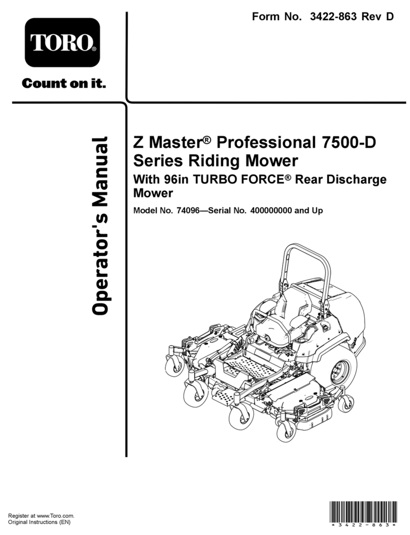 Toro Z Master Professional 7500-DSeries User manual