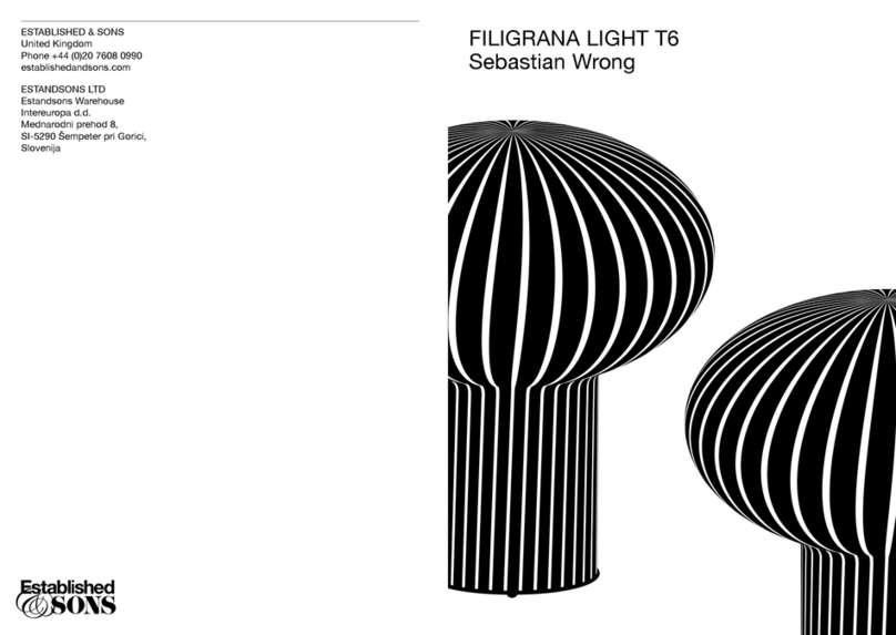 Established & Sons FILIGRANA LIGHT T6 manual