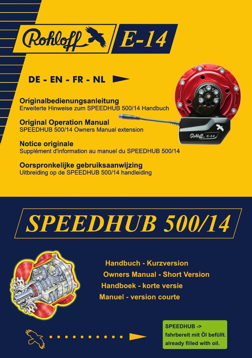 Rohloff SPEEDHUB 500/14 original operation manual