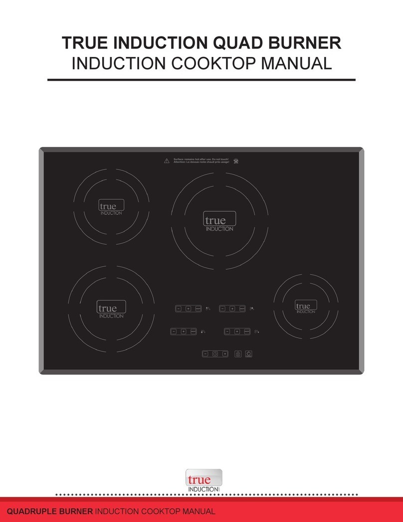 True Induction QUAD BURNER manual