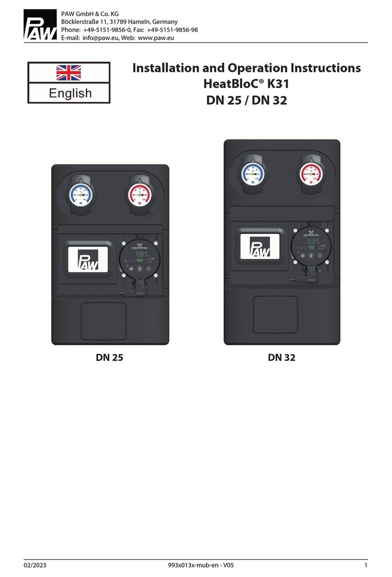 PAW HeatBloC K31 Installation and operation instruction
