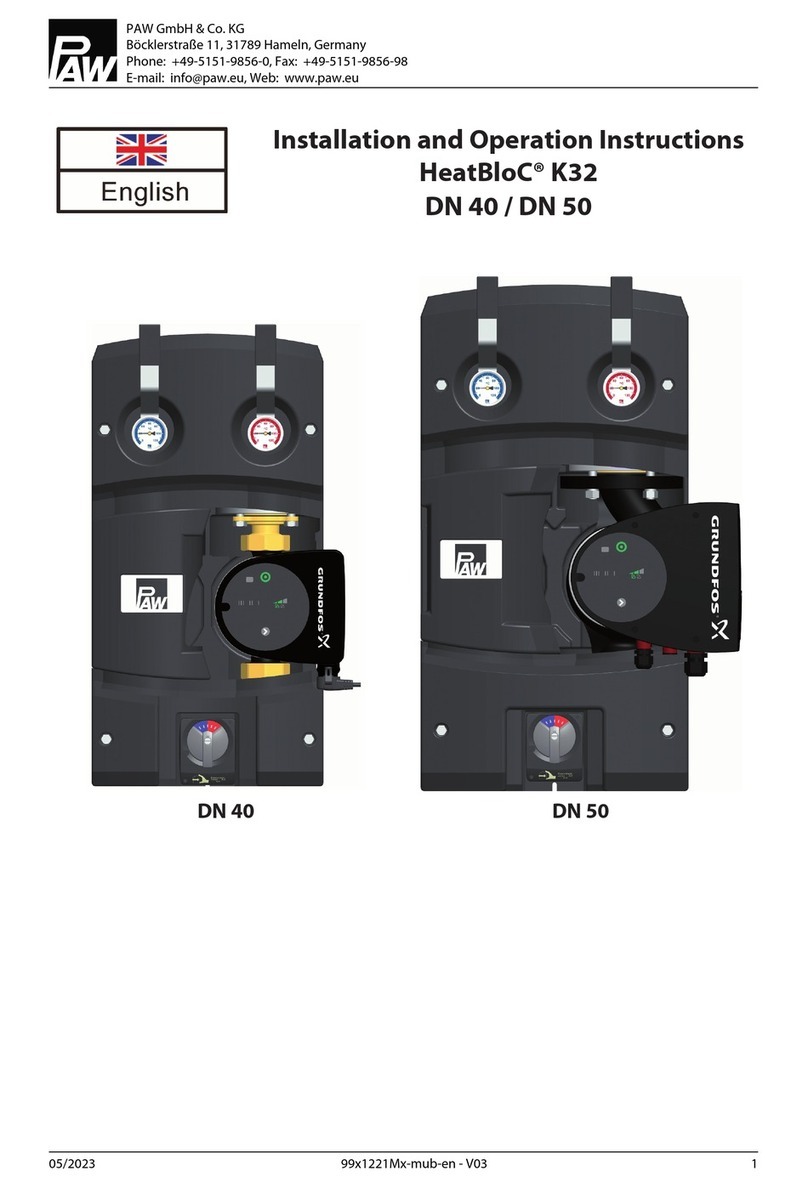 PAW HeatBloC K32 Installation and operation instruction