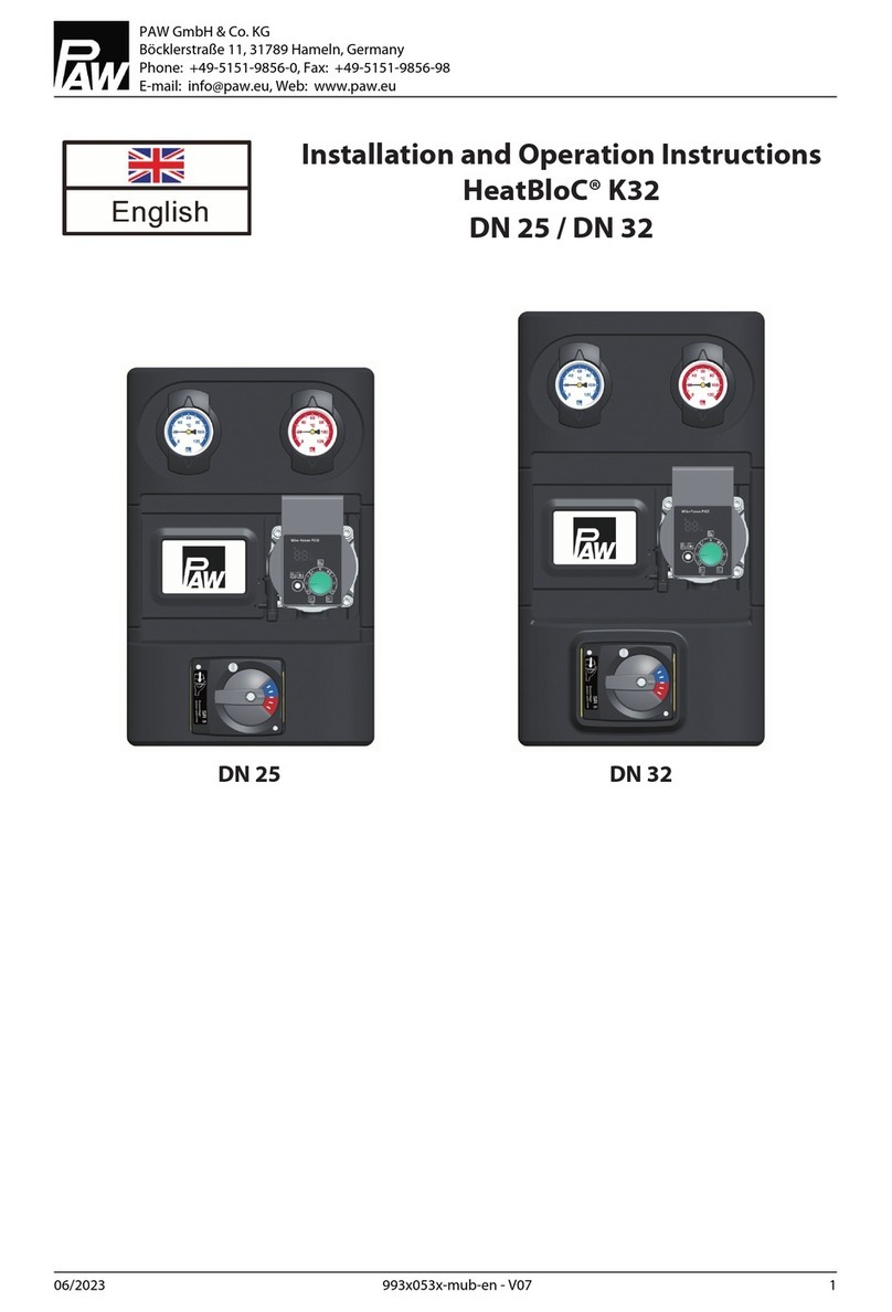 PAW HeatBloC K32 Installation and operation instruction