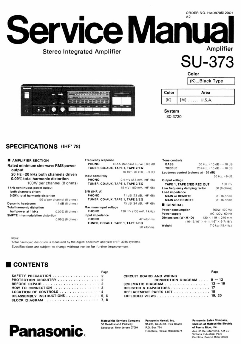 Panasonic SU-373 User manual