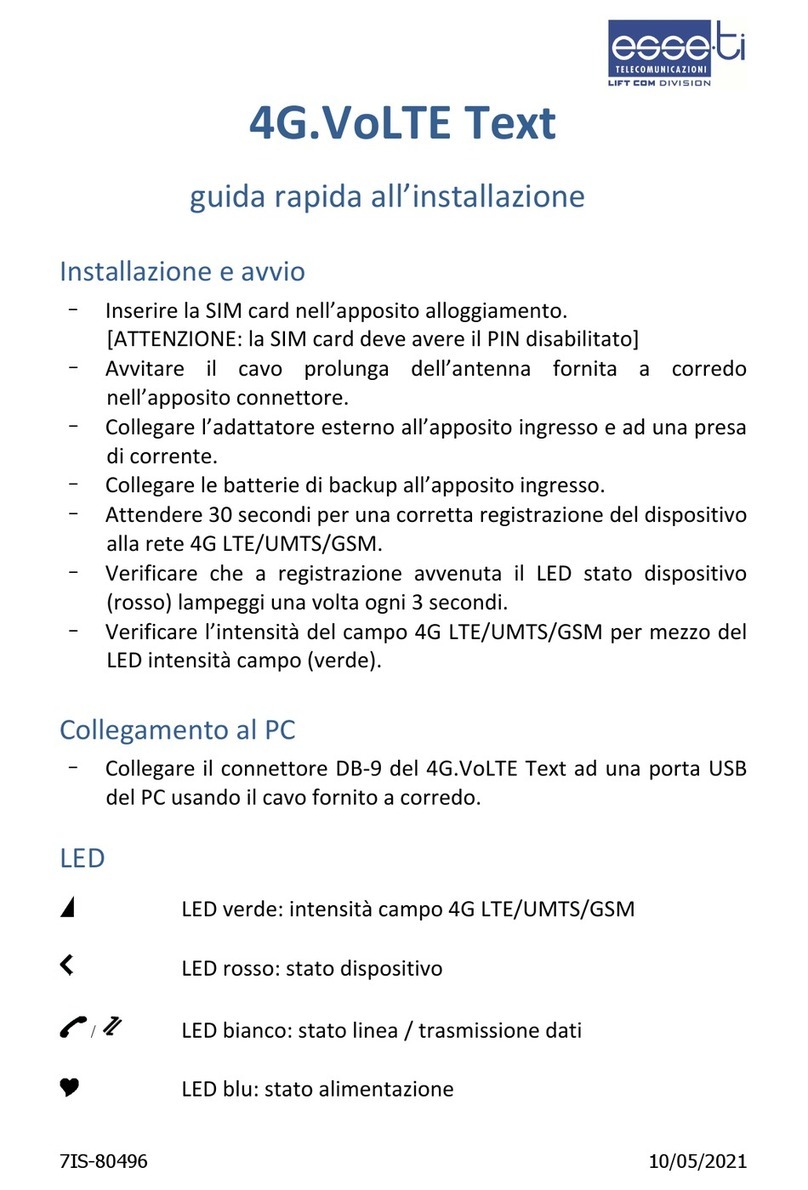Esse-ti 4G.VoLTE Quick installation guide