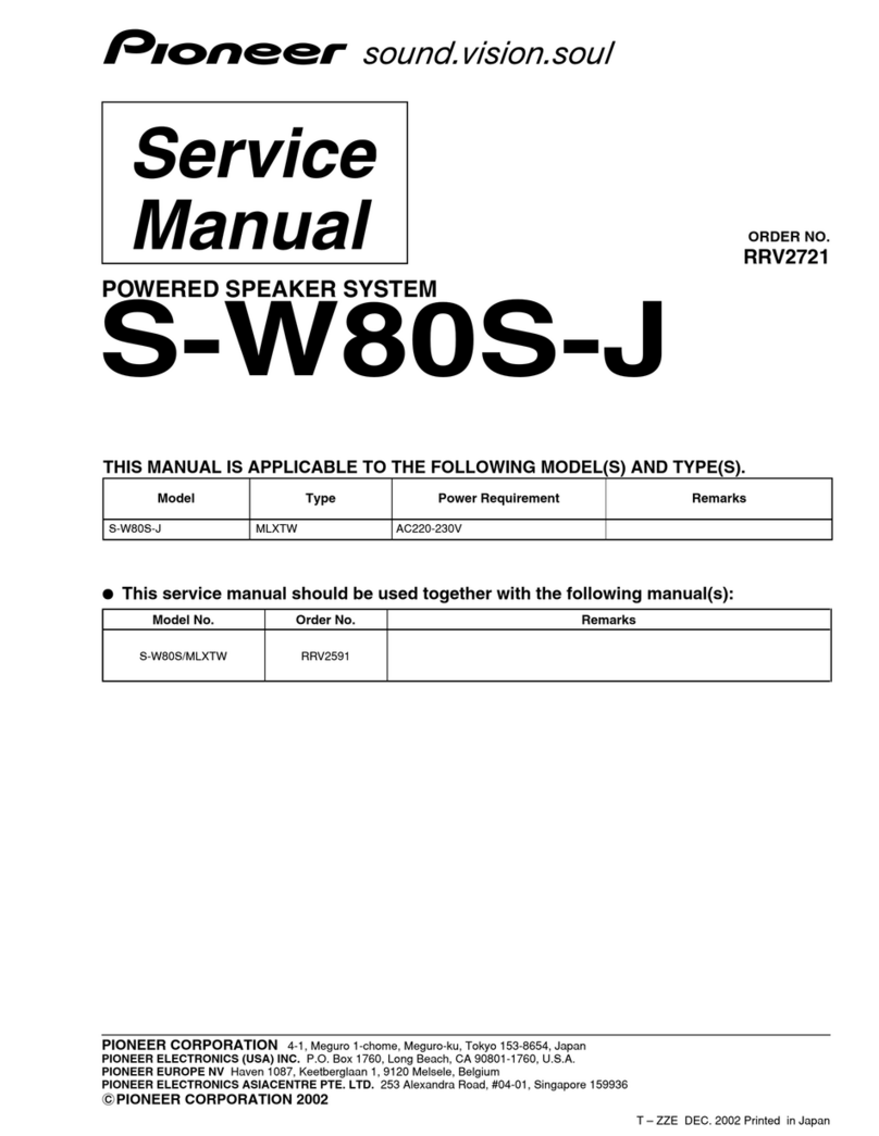 Pioneer S-W80S-J User manual