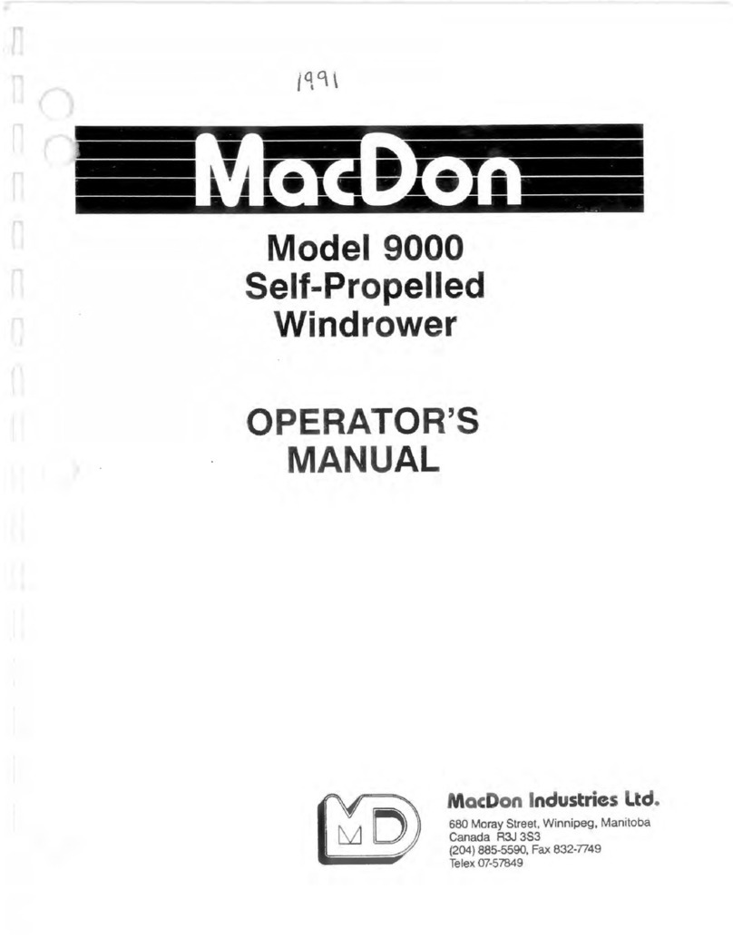 MacDon 9000 Operator's manual