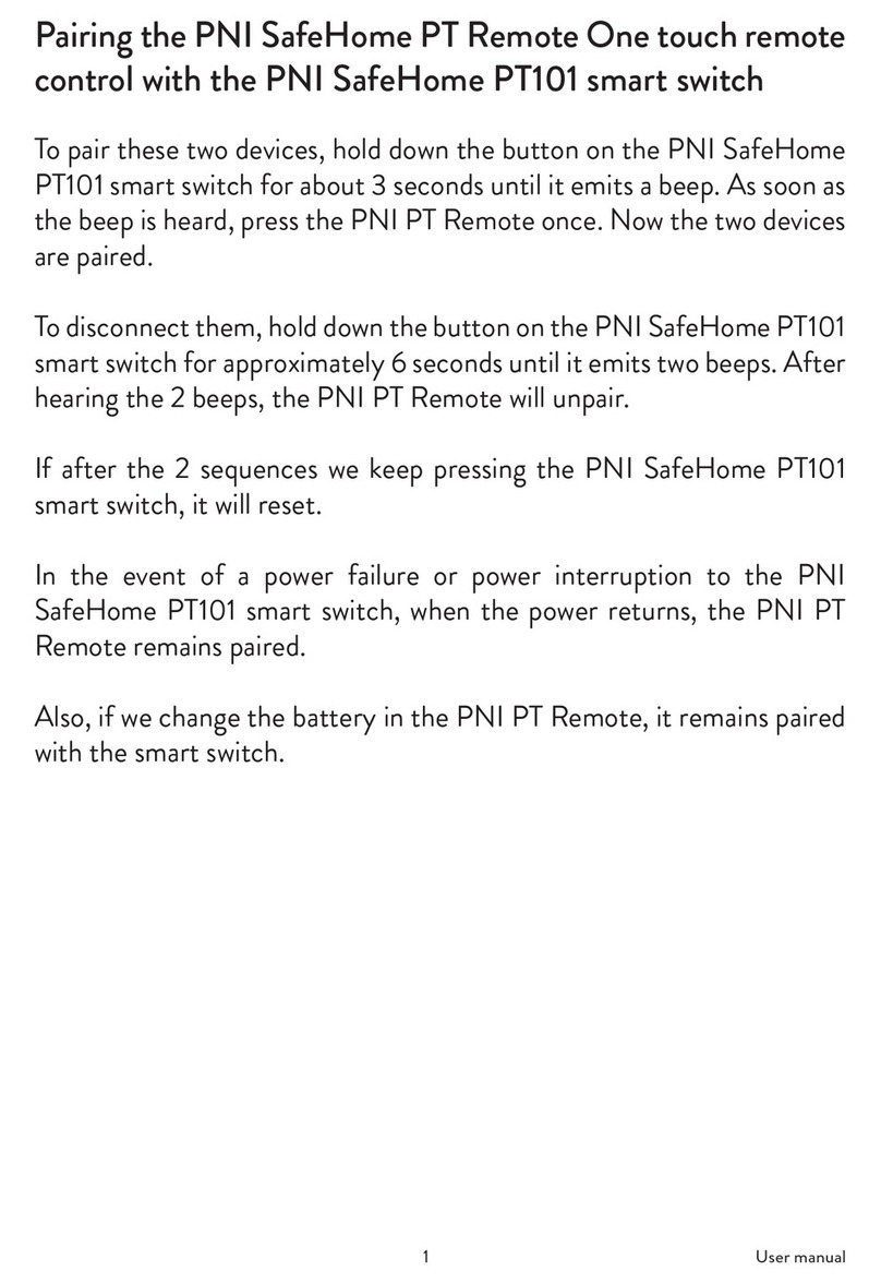 PNI SafeHome PT Remote One quick start guide
