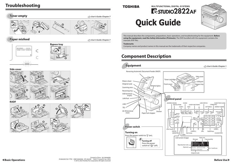 Toshiba E-STUDIO2822AF quick guide
