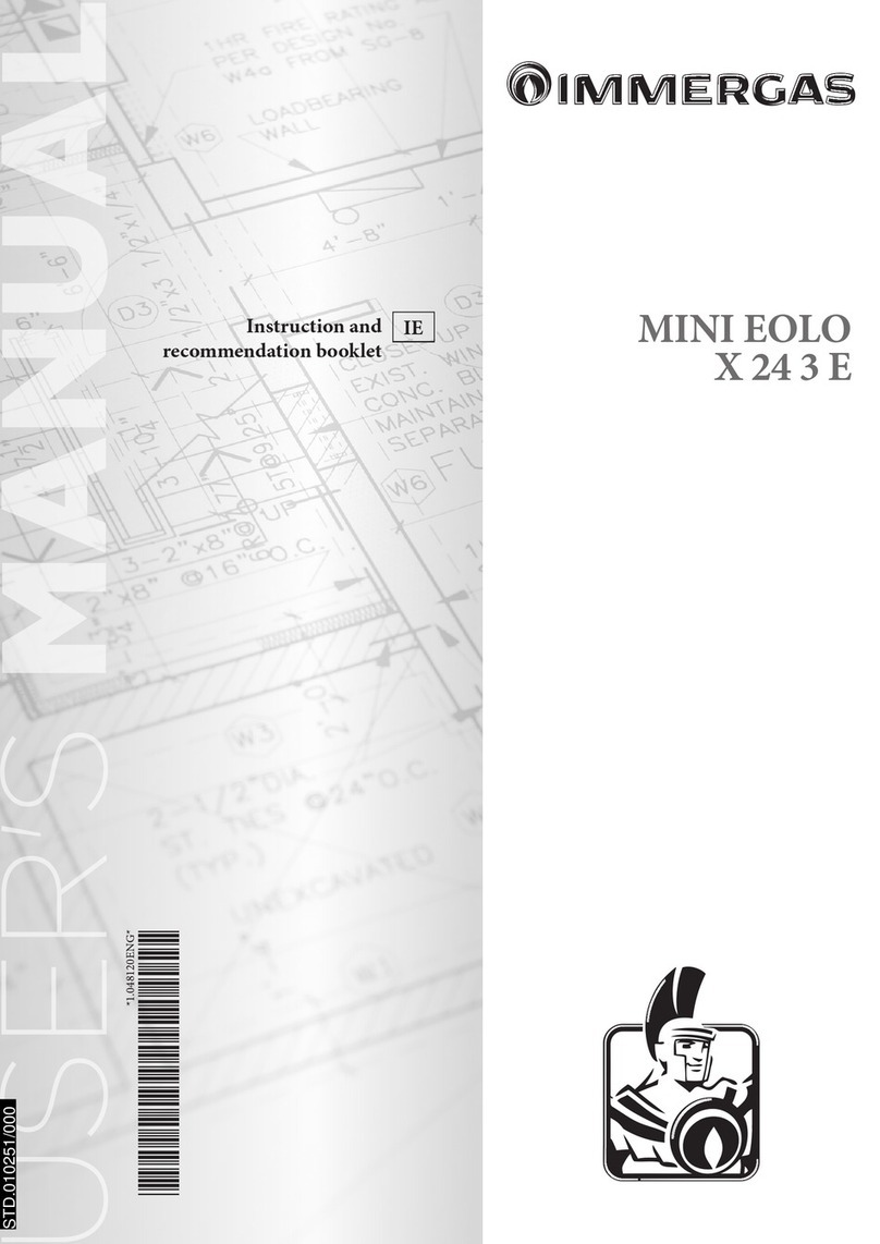 Immergas MINI NIKE X 24 3 E Instruction and recommendation booklet
