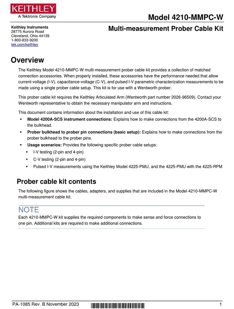 Tektronix KEITHLEY 4210-MMPC-W User manual