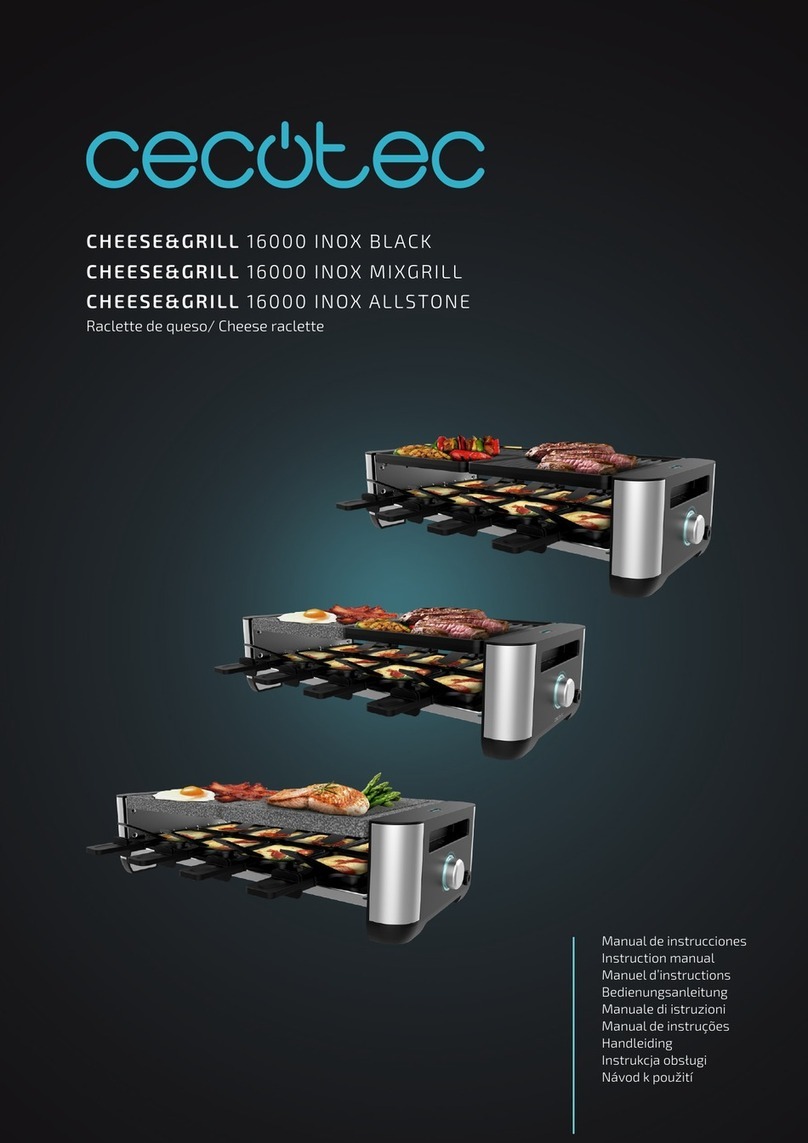 cecotec CHEESE&GRILL 16000 INOX BLACK instruction manual