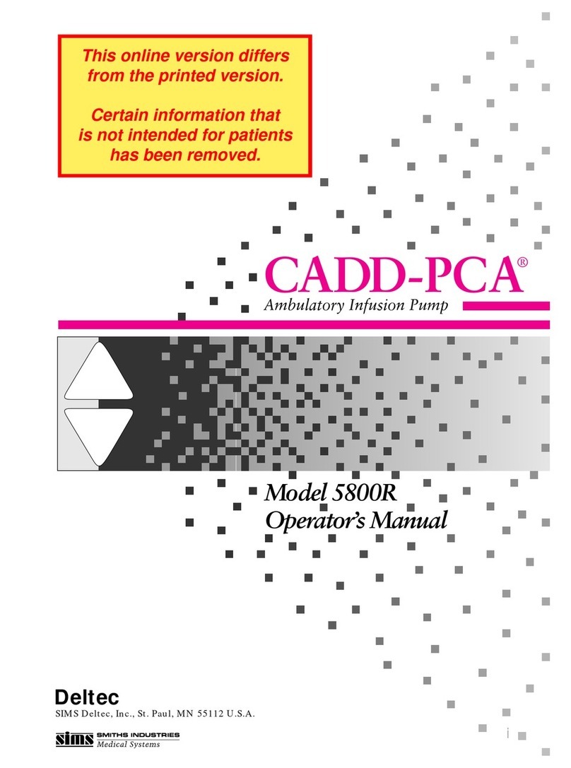 SIMS Deltec CADD-PCA 5800R Operator's manual